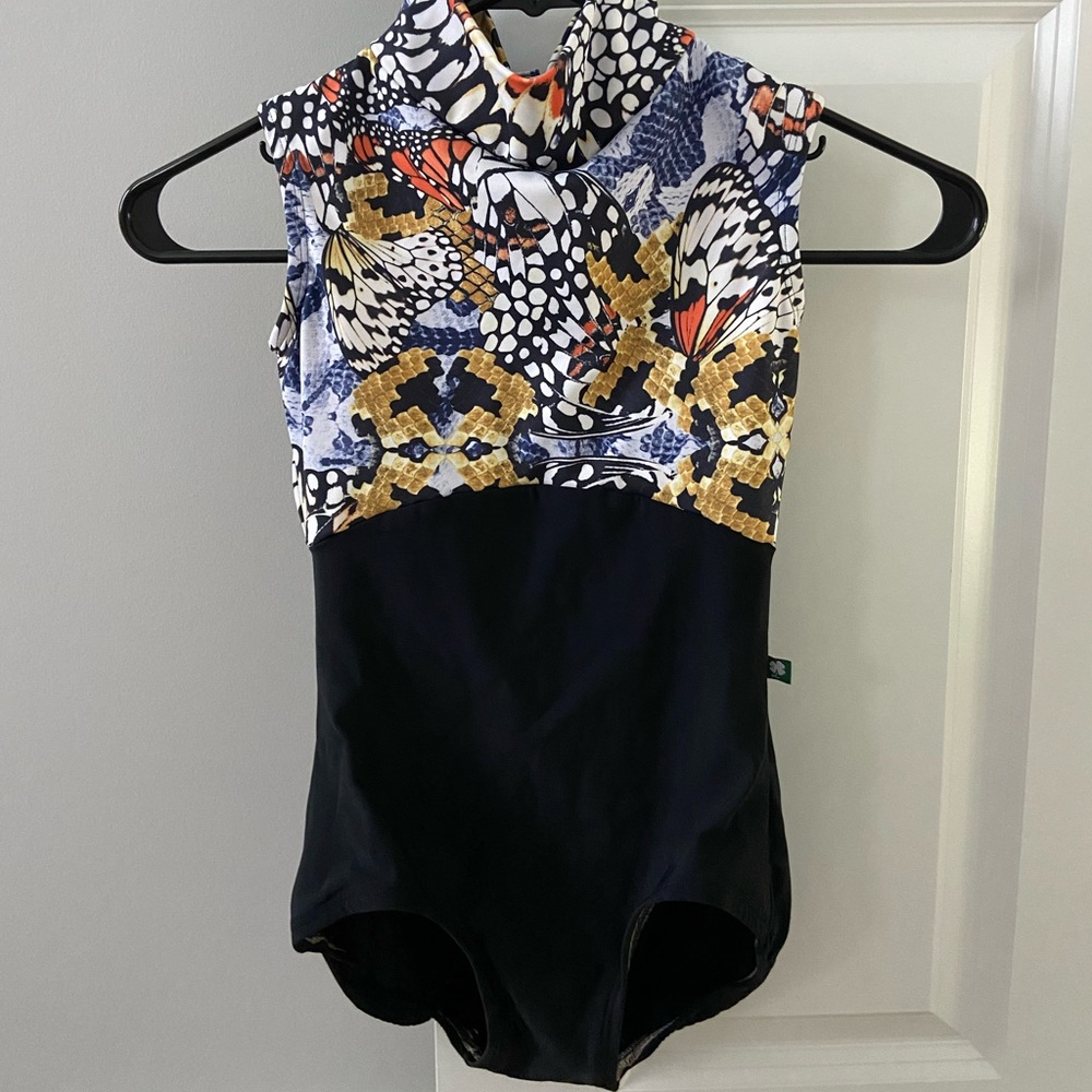 Luckyleo Mariposa & Black Charm Leotard Size Small